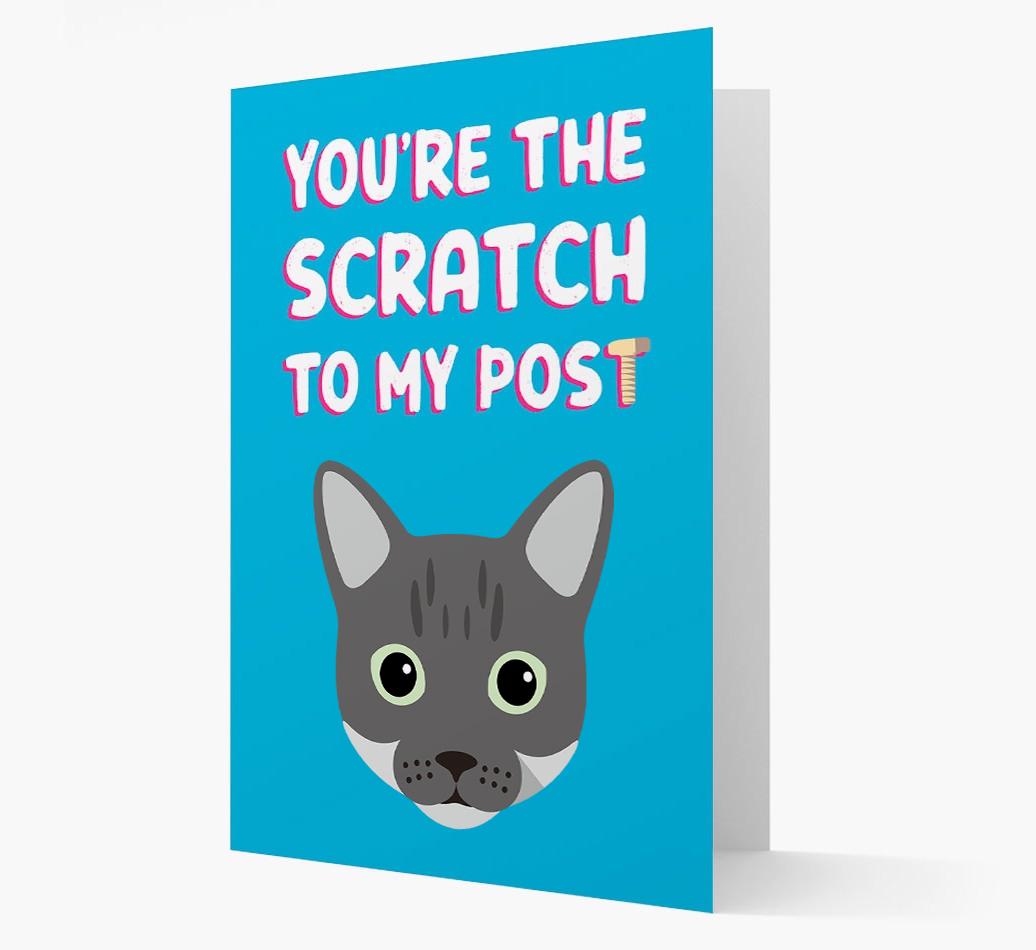'Scratch To My Post' - Personalized {breedCommonName} Card