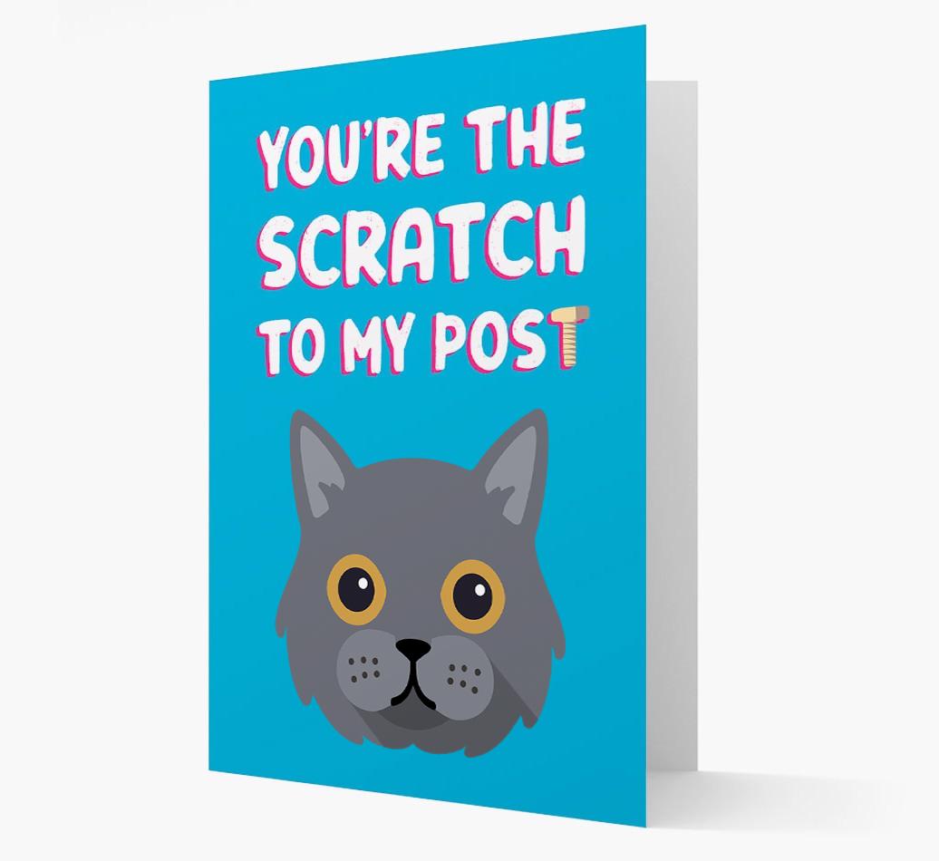 'Scratch To My Post' - Personalized {breedCommonName} Card
