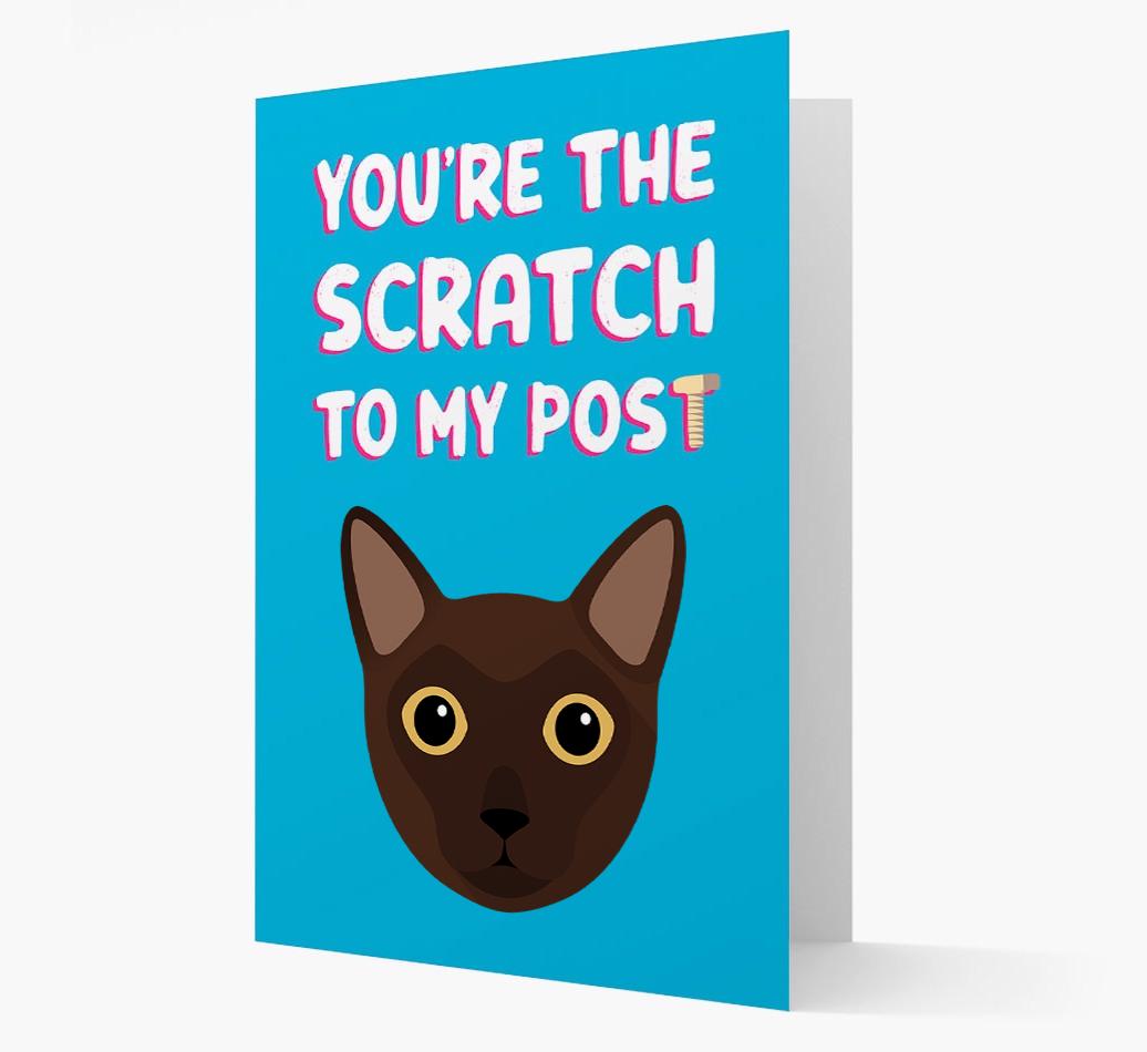 'Scratch To My Post' - Personalized {breedCommonName} Card