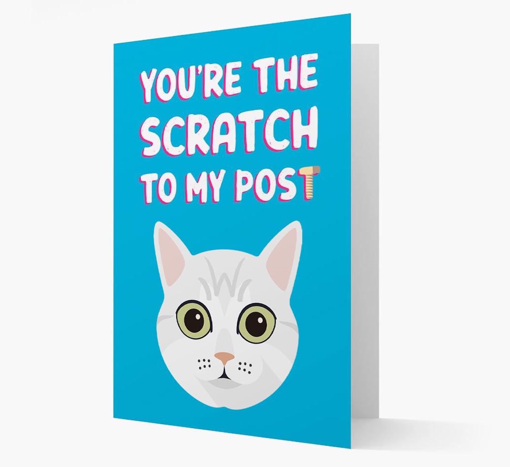'Scratch To My Post' - Personalized {breedCommonName} Card