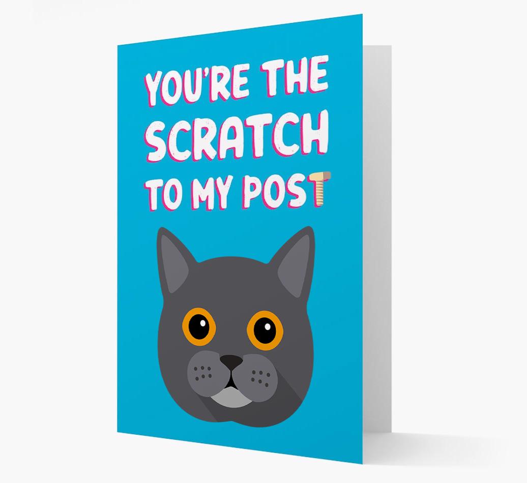'Scratch To My Post' - Personalized {breedCommonName} Card