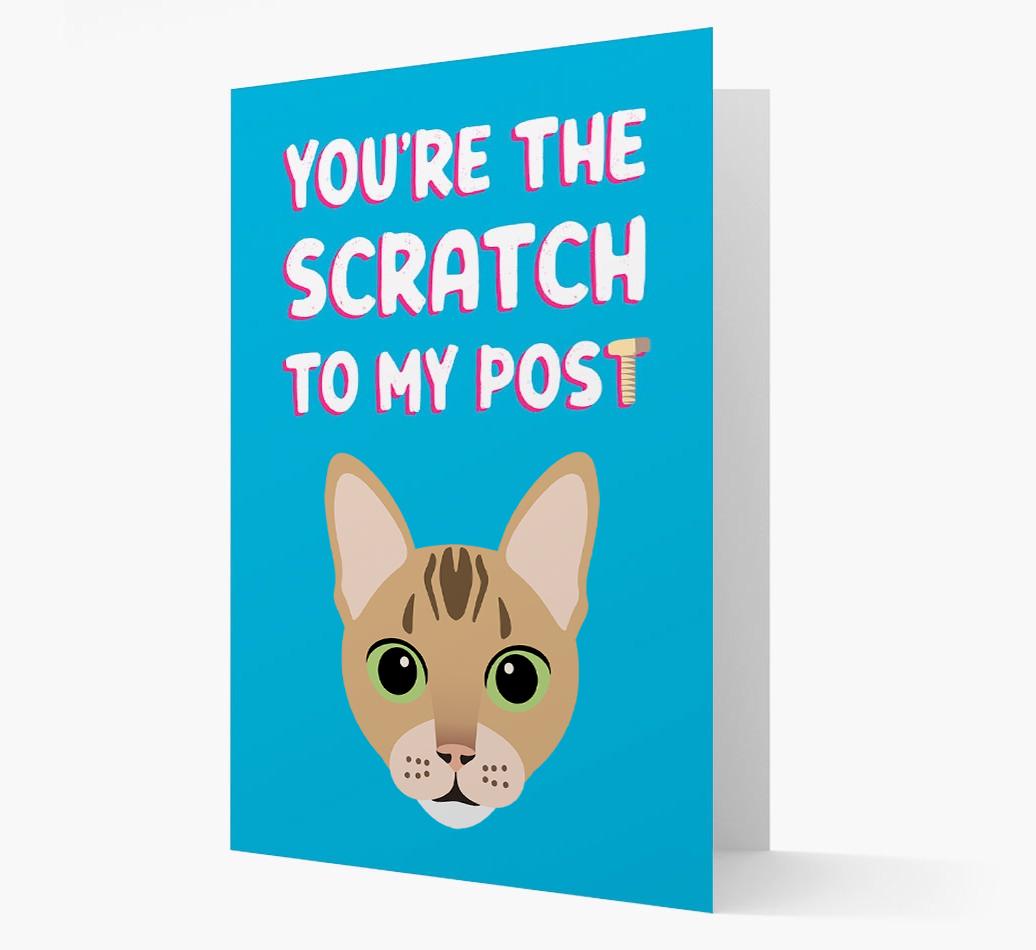 'Scratch To My Post' - Personalized {breedCommonName} Card
