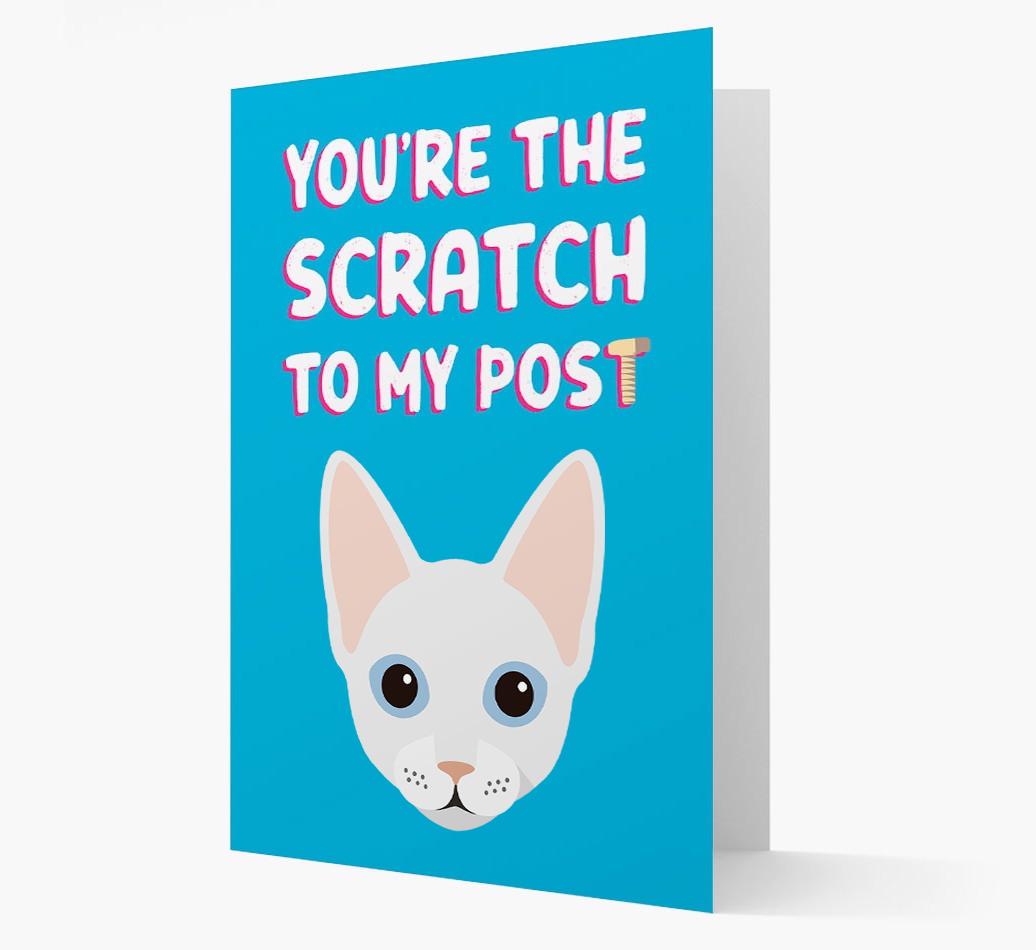 'Scratch To My Post' - Personalized {breedCommonName} Card