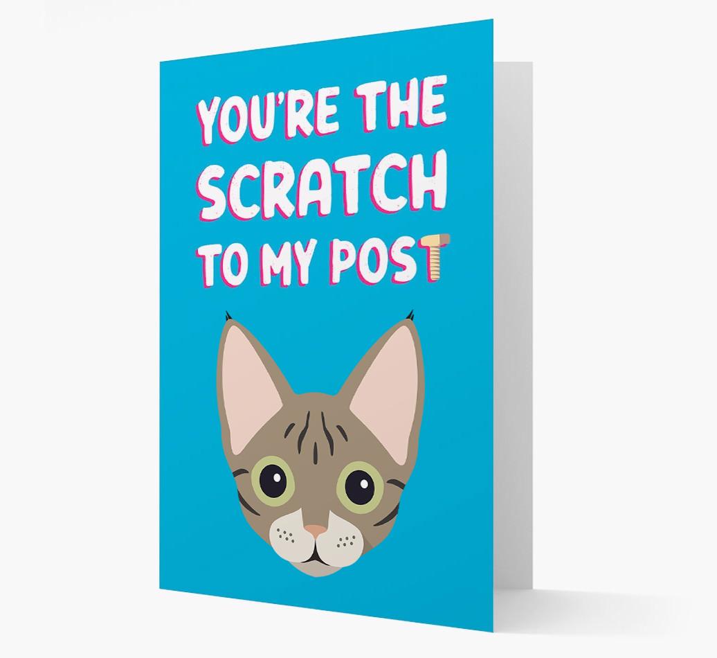 'Scratch To My Post' - Personalized {breedCommonName} Card