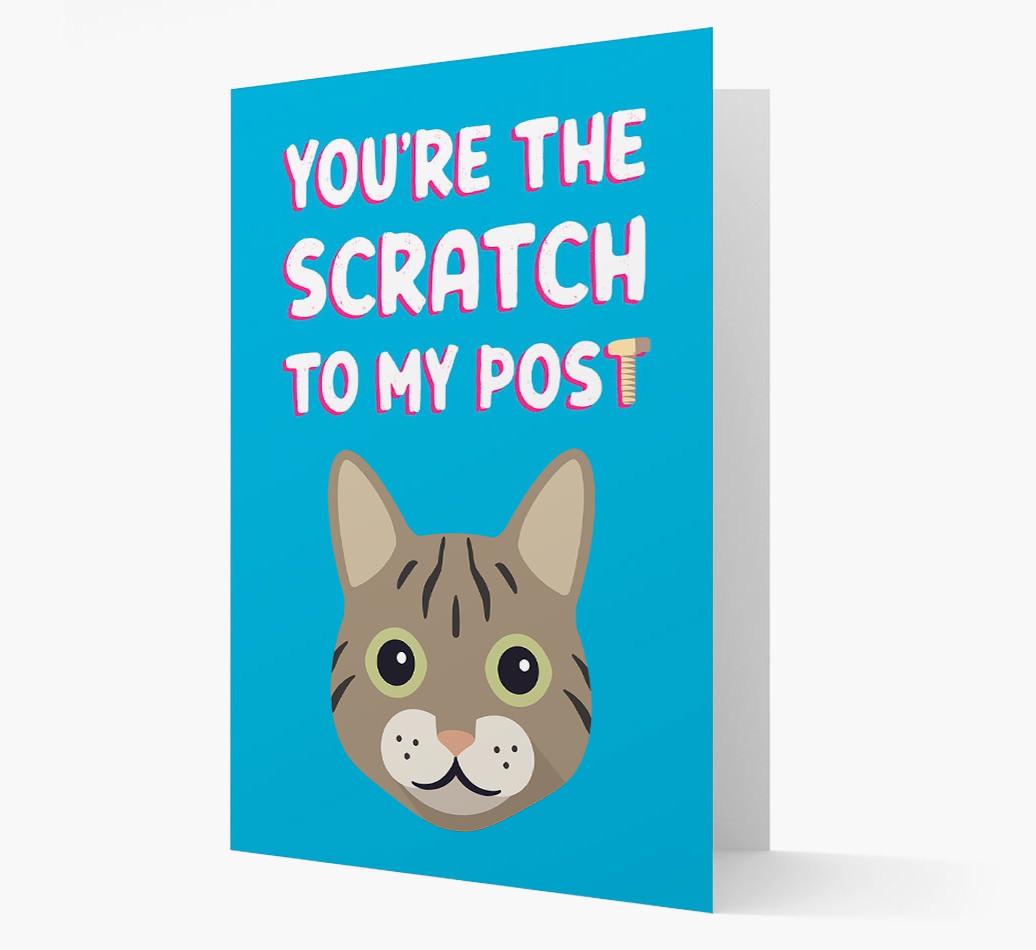 'Scratch To My Post' - Personalized {breedCommonName} Card