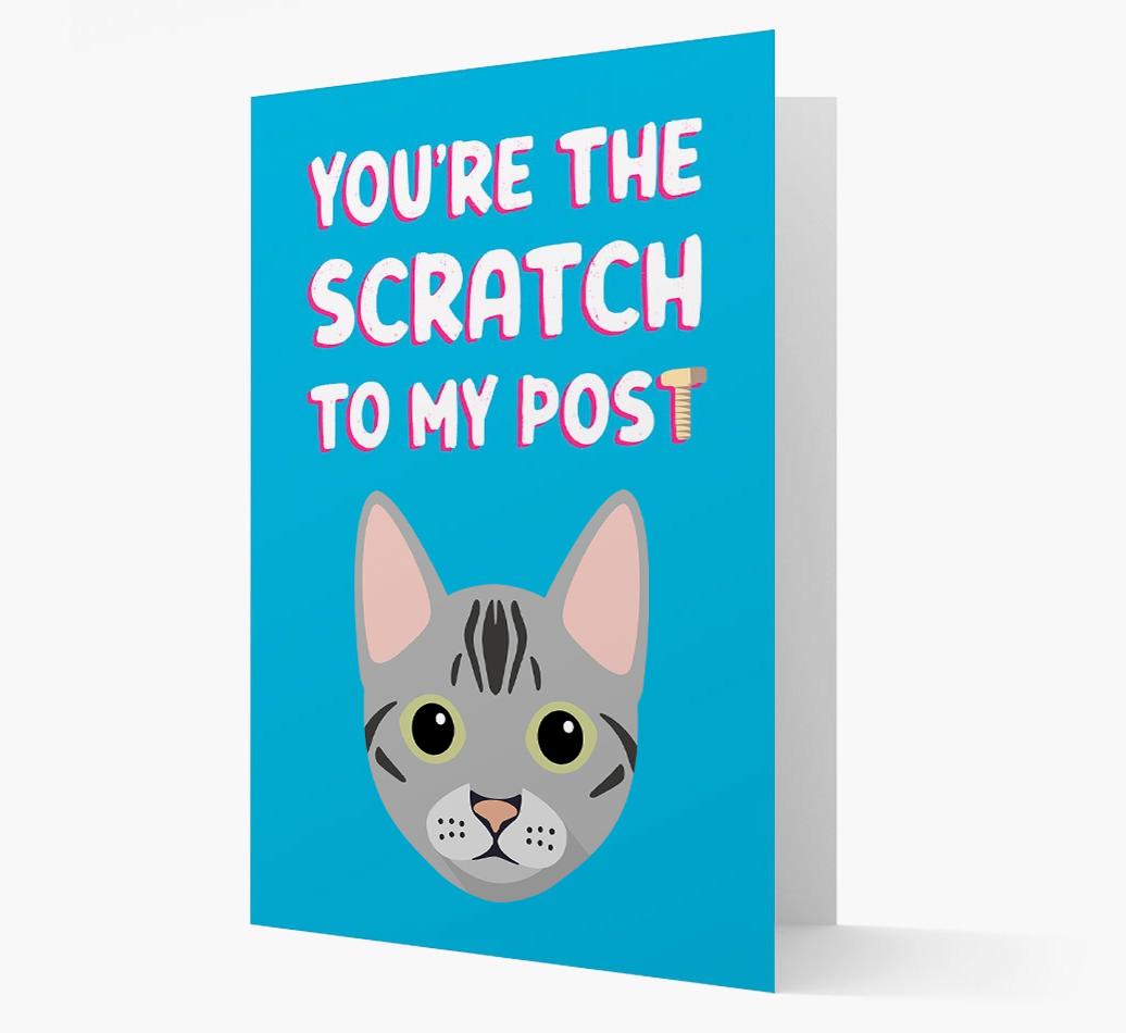 'Scratch To My Post' - Personalized {breedCommonName} Card