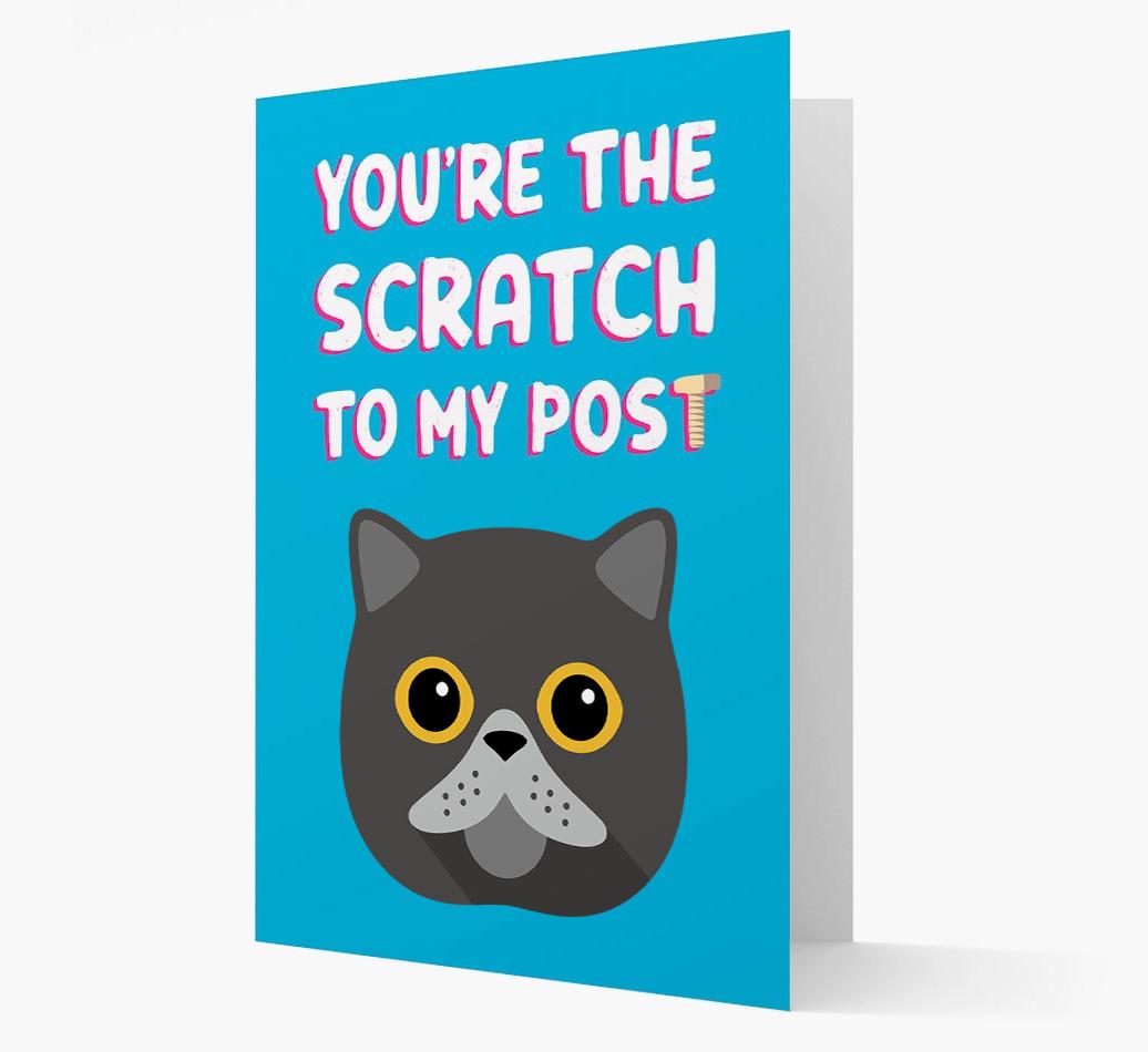 'Scratch To My Post' - Personalized {breedCommonName} Card