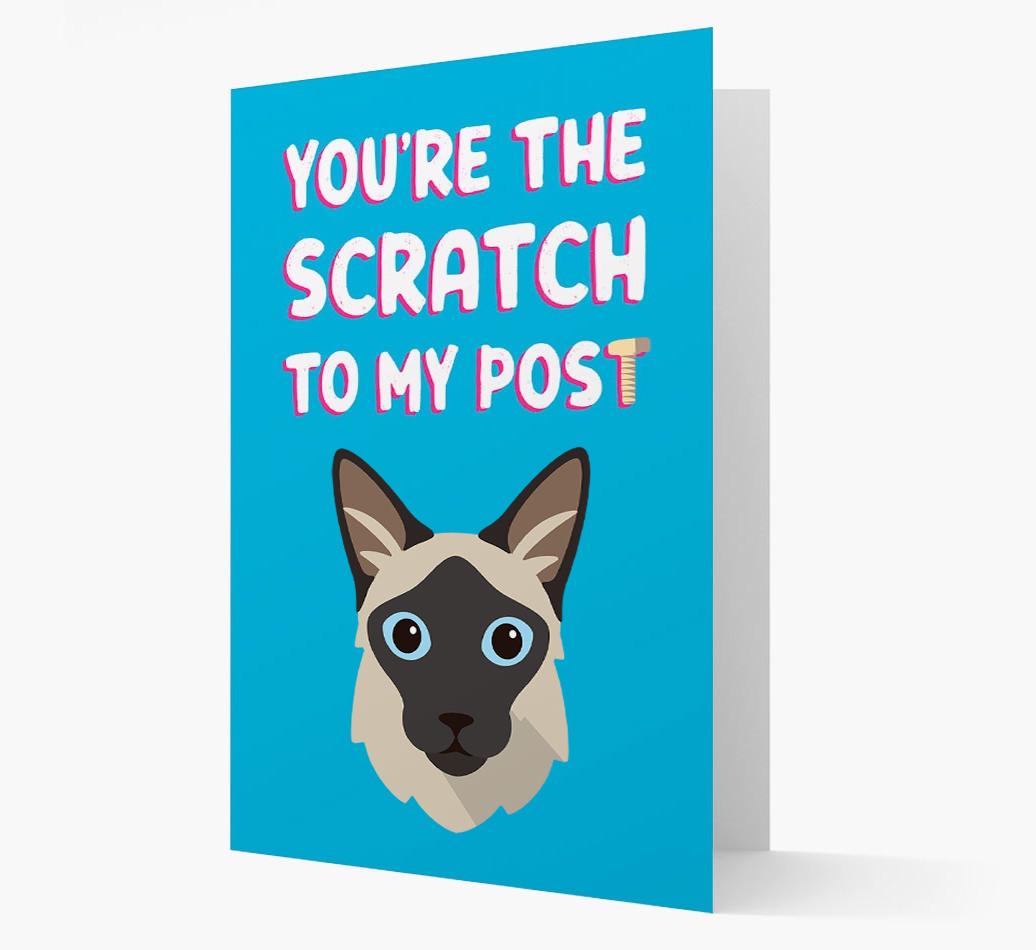 'Scratch To My Post' - Personalized {breedCommonName} Card