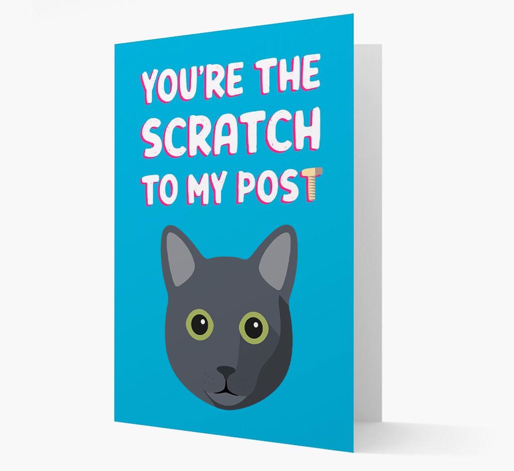 'Scratch To My Post' - Personalized {breedCommonName} Card
