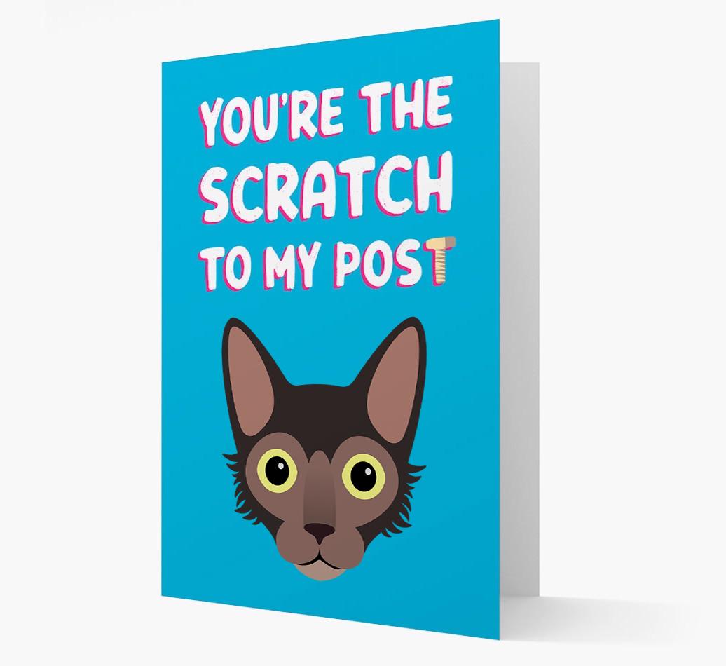 'Scratch To My Post' - Personalized {breedCommonName} Card