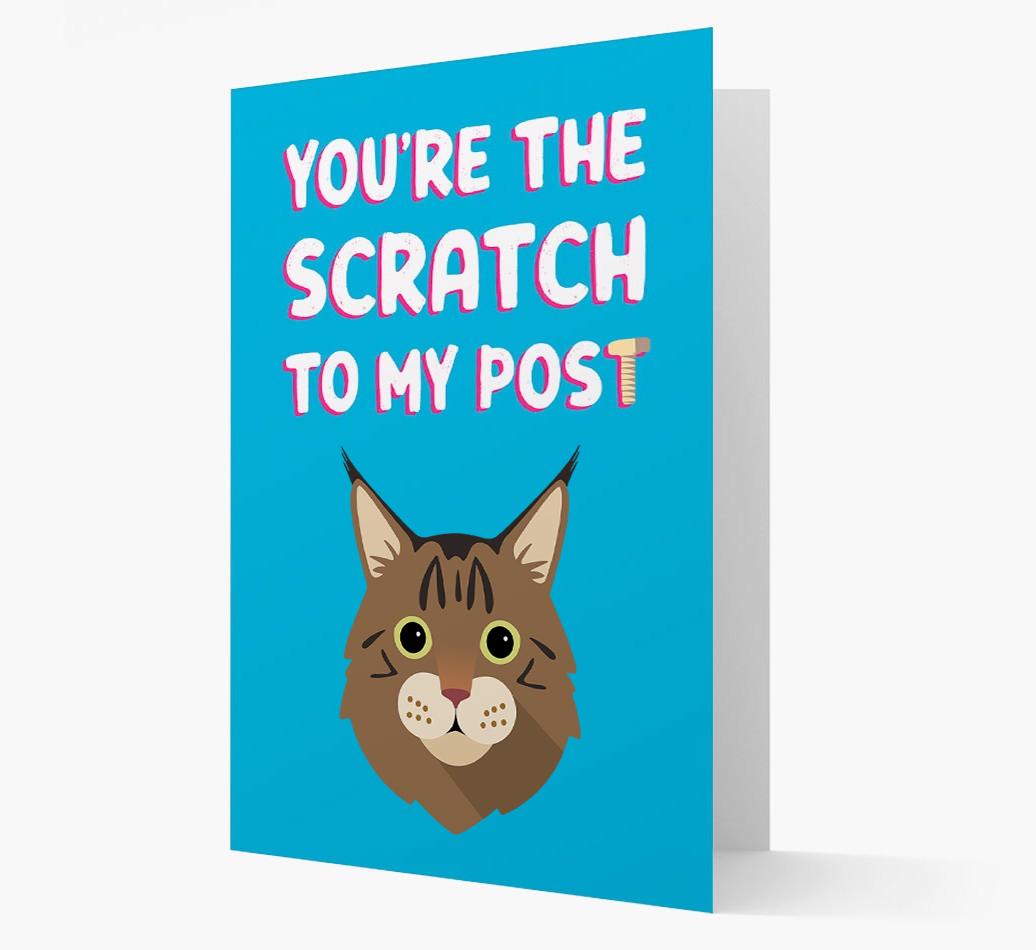 'Scratch To My Post' - Personalized {breedCommonName} Card