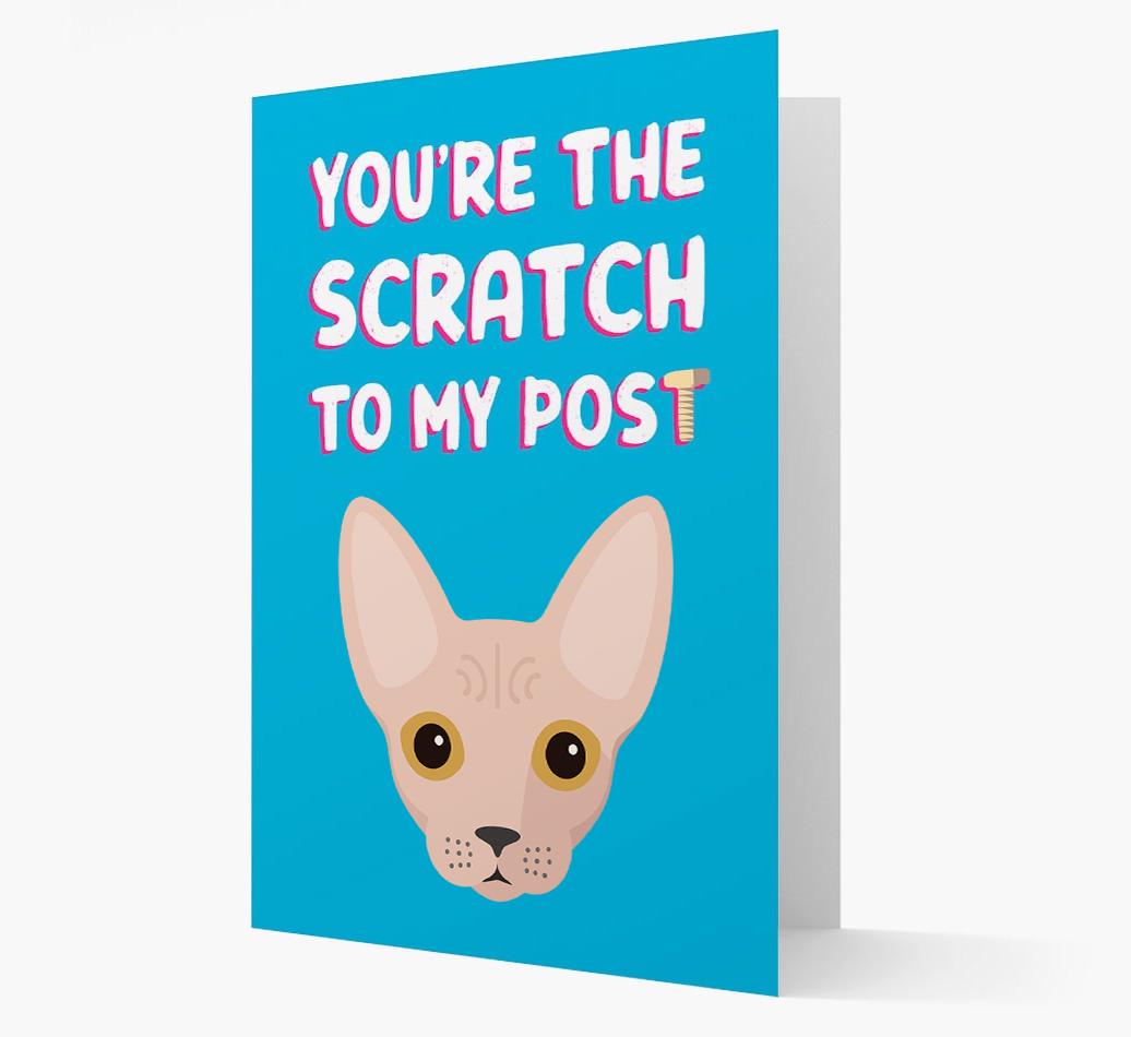 'Scratch To My Post' - Personalized {breedCommonName} Card