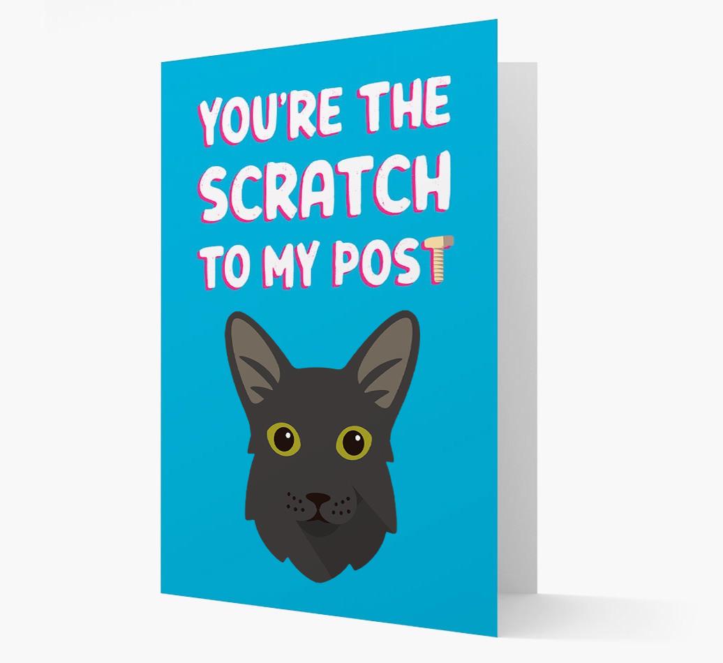 'Scratch To My Post' - Personalized {breedCommonName} Card