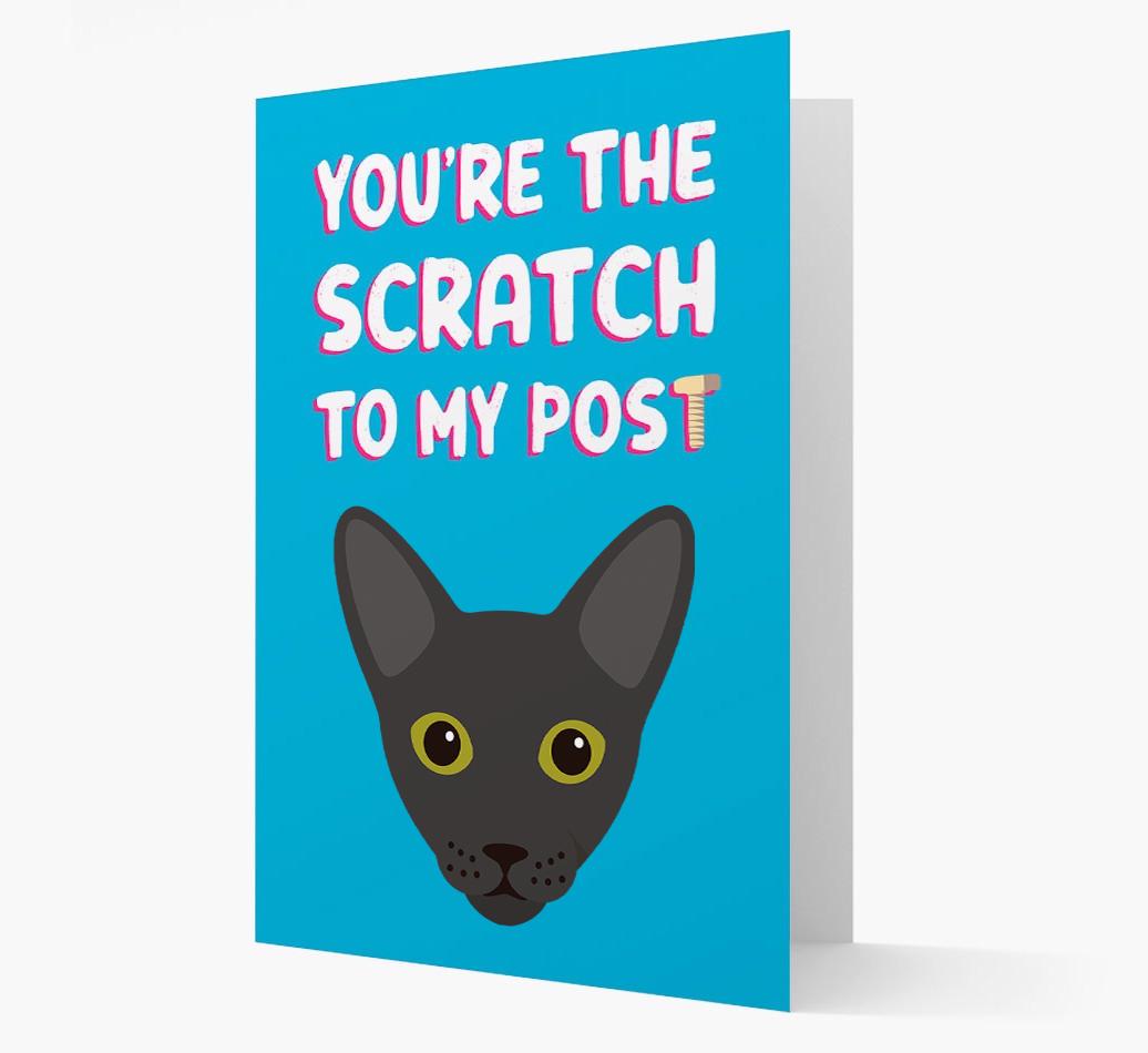 'Scratch To My Post' - Personalized {breedCommonName} Card
