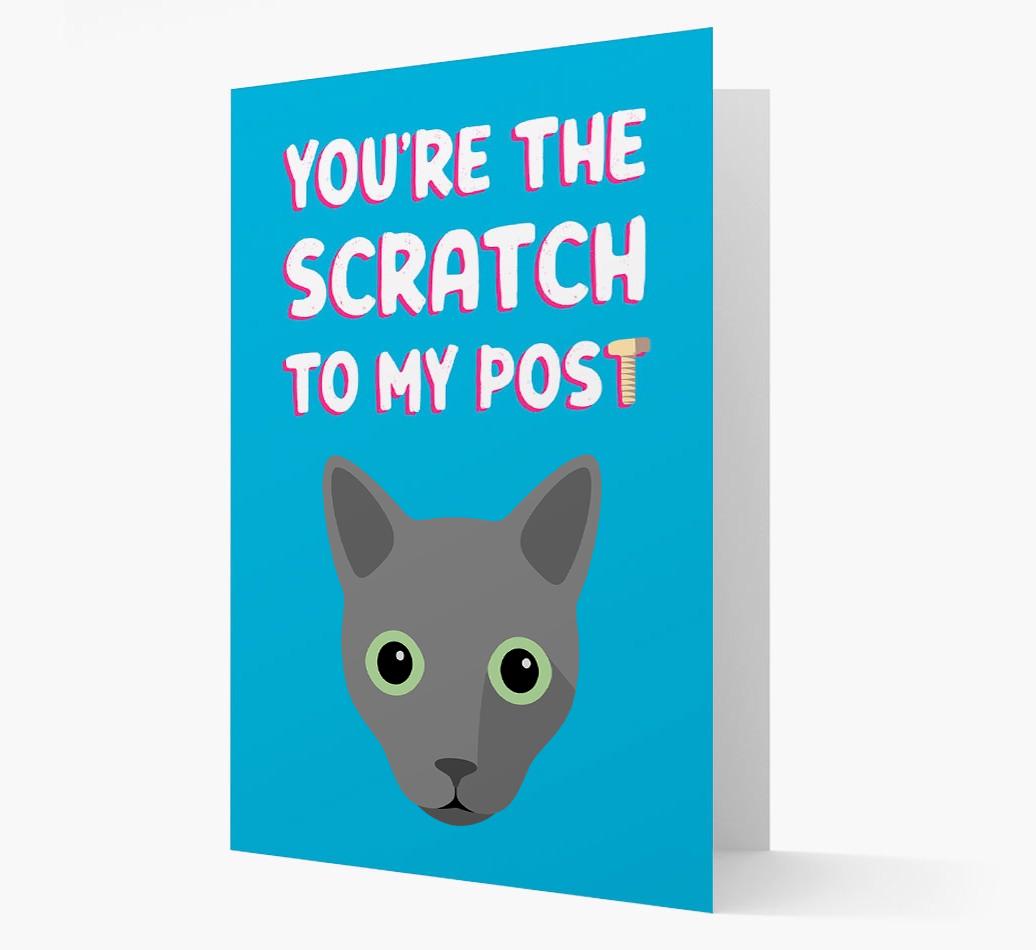 'Scratch To My Post' - Personalized {breedCommonName} Card