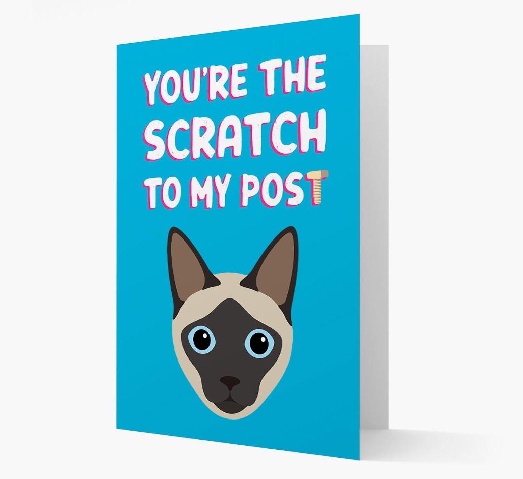 'Scratch To My Post' - Personalized {breedCommonName} Card
