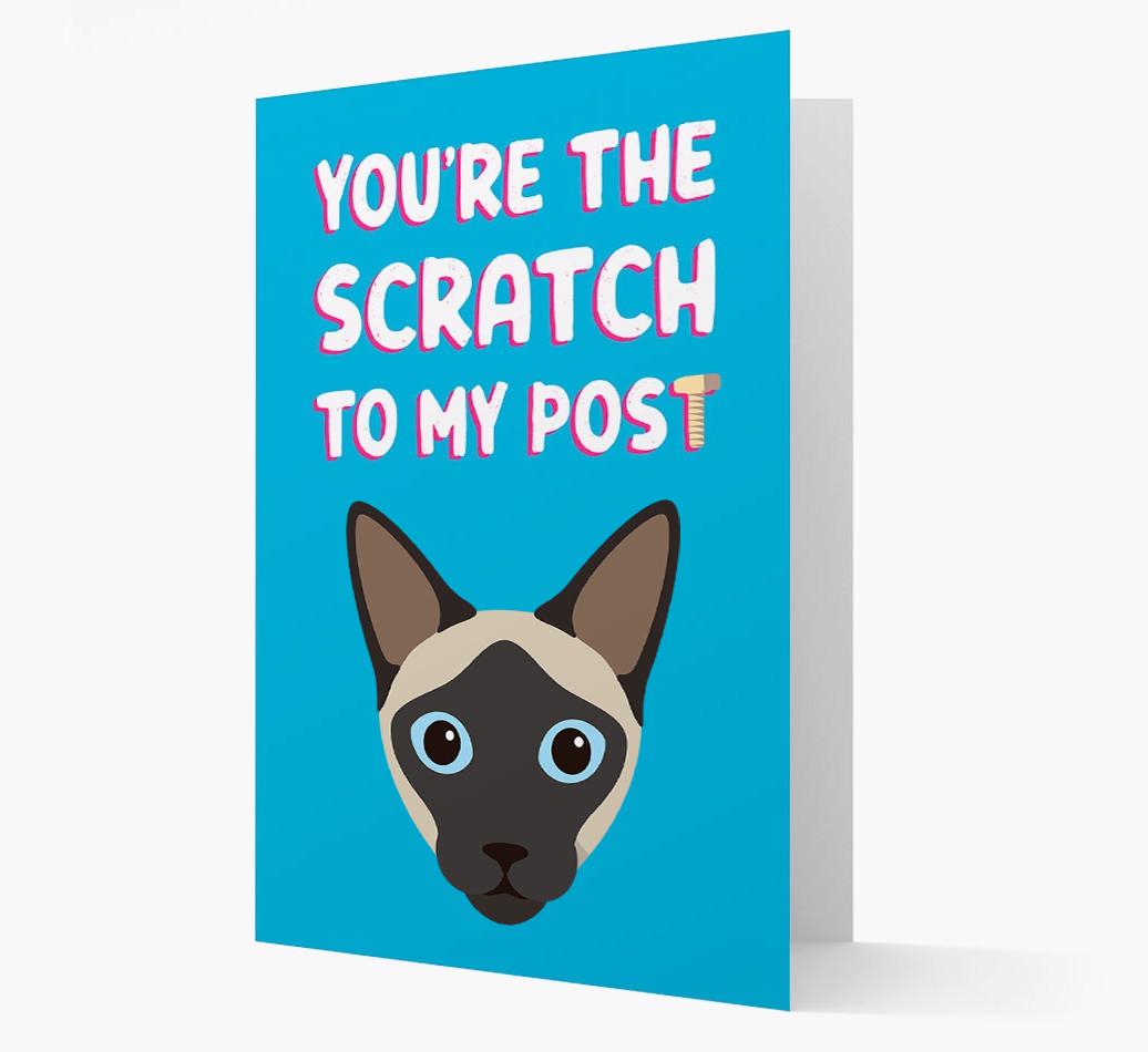 'Scratch To My Post' - Personalized {breedCommonName} Card