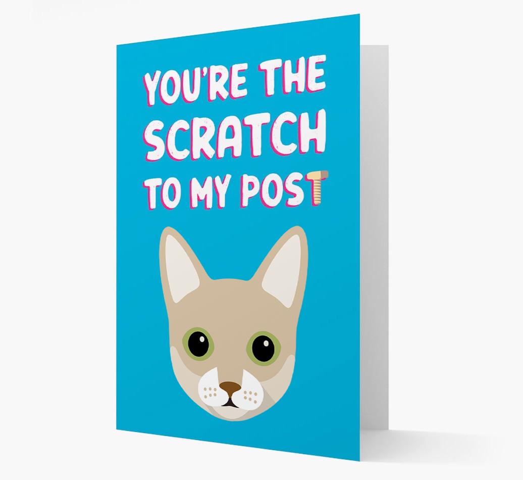 'Scratch To My Post' - Personalized {breedCommonName} Card