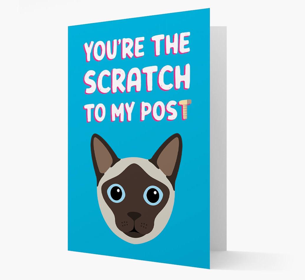 'Scratch To My Post' - Personalized {breedCommonName} Card