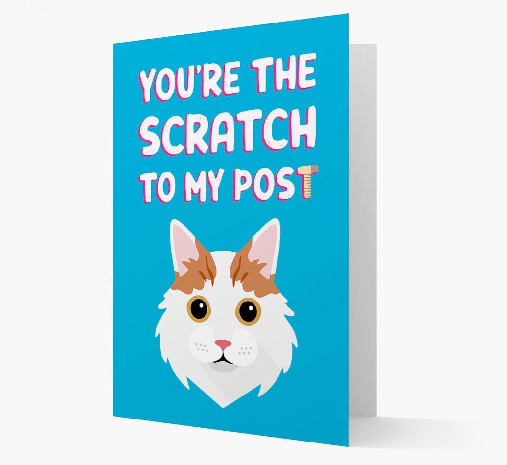 'Scratch To My Post' - Personalized {breedCommonName} Card
