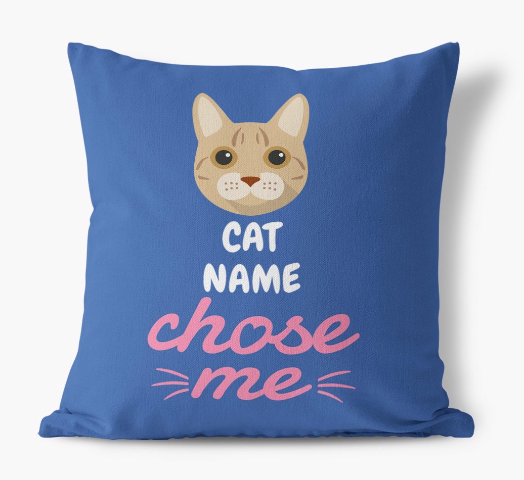 Chose Me: Personalised {breedCommonName} Canvas Cushion