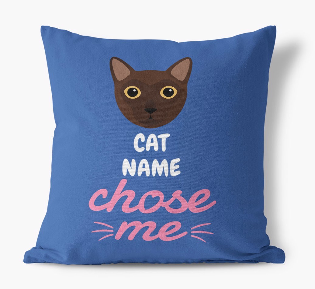 Chose Me: Personalised {breedCommonName} Canvas Cushion