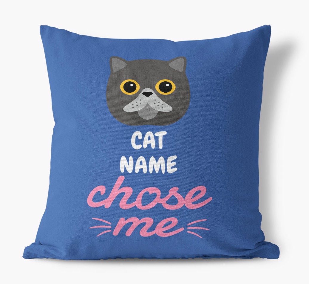 Chose Me: Personalised {breedCommonName} Canvas Cushion