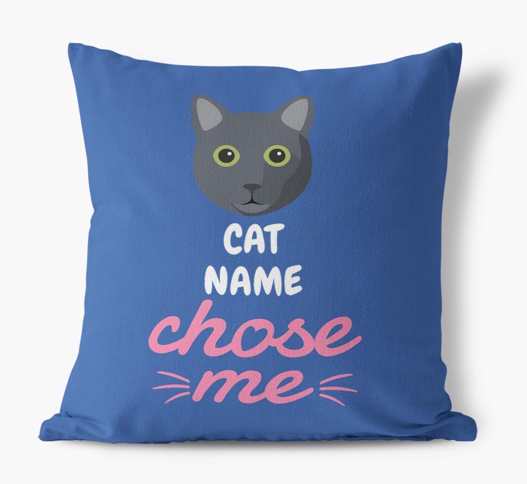 Chose Me: Personalised {breedCommonName} Canvas Cushion