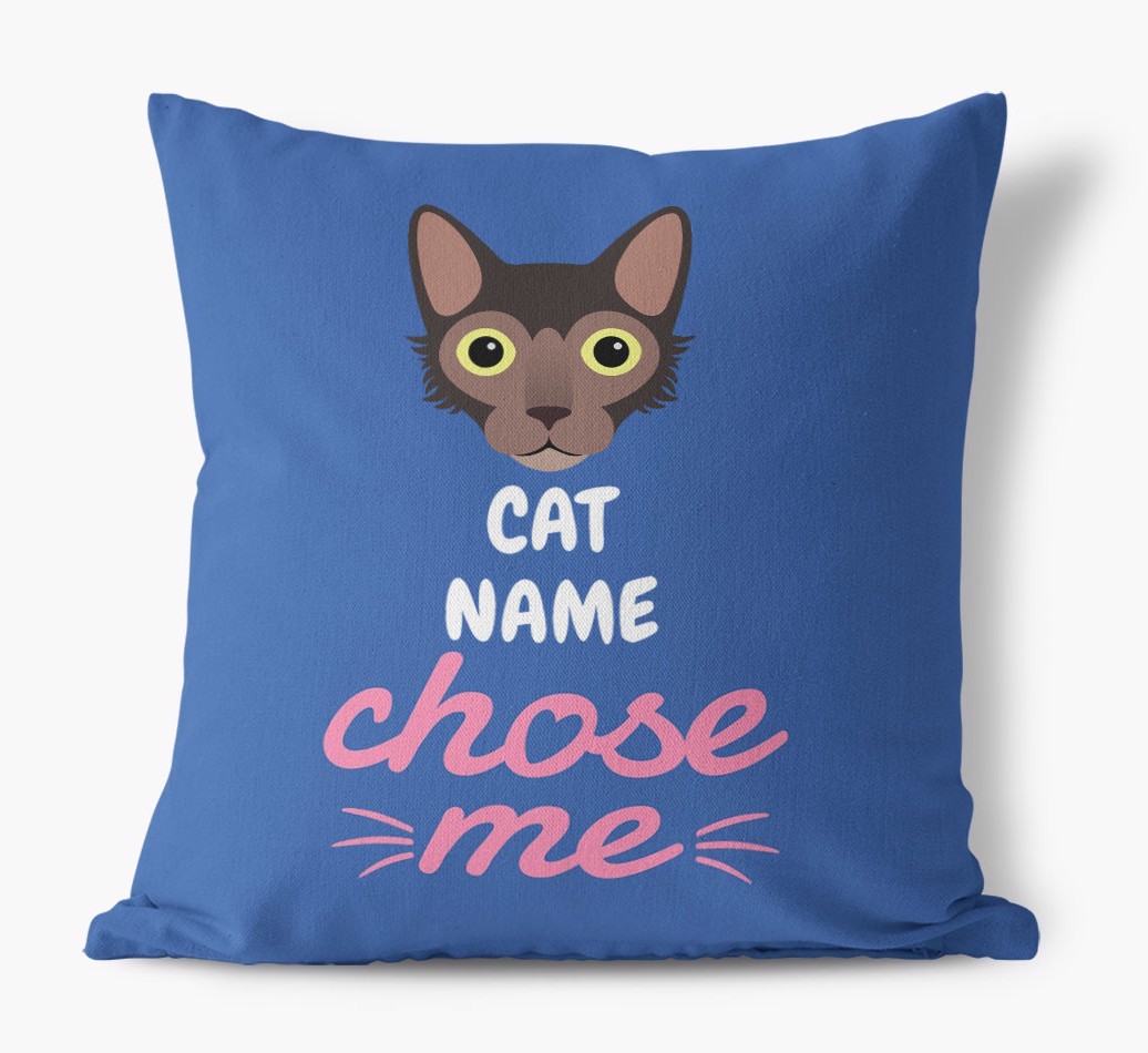 Chose Me: Personalised {breedCommonName} Canvas Cushion