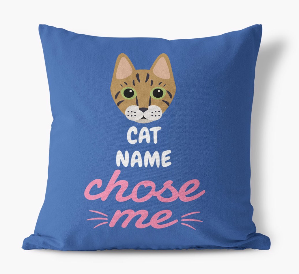 Chose Me: Personalised {breedCommonName} Canvas Cushion