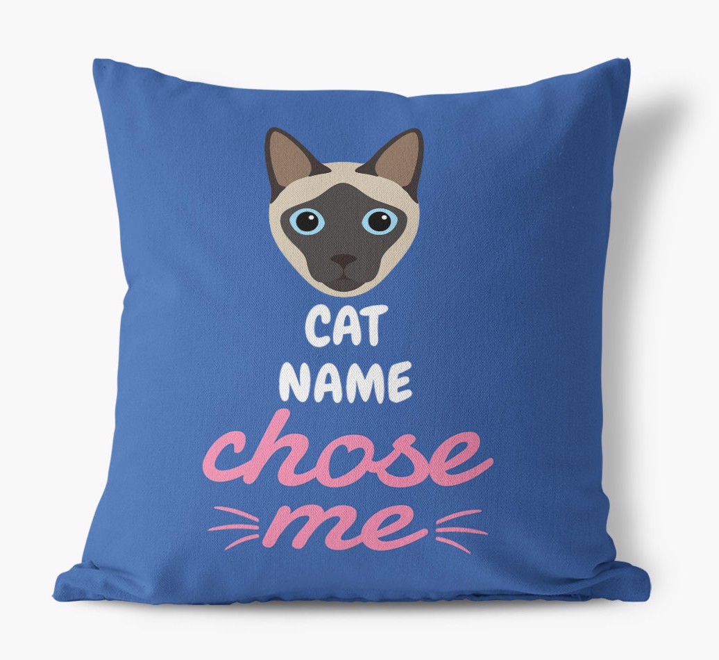 Chose Me: Personalised {breedCommonName} Canvas Cushion