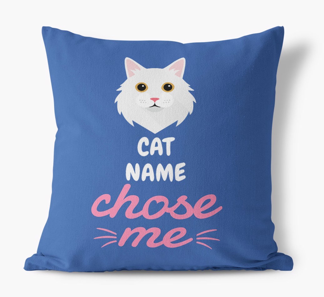 Chose Me: Personalised {breedCommonName} Canvas Cushion