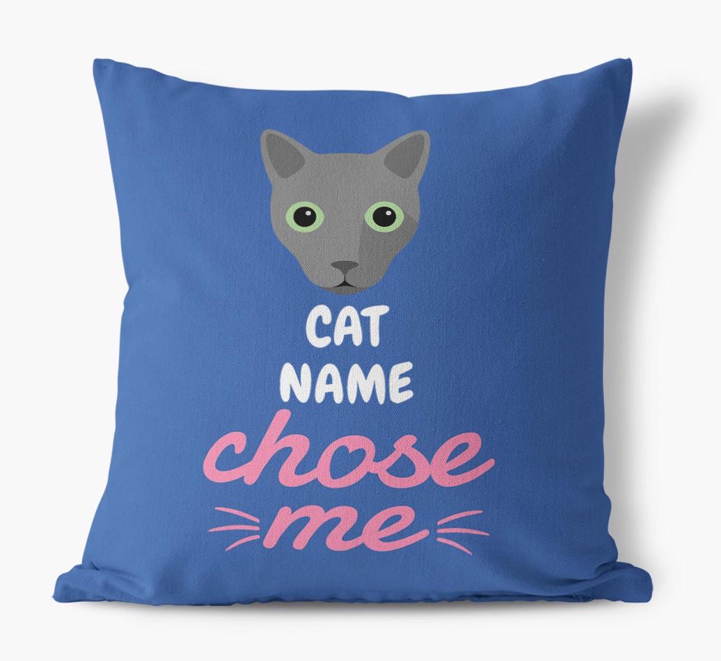 Chose Me: Personalized {breedCommonName} Canvas Pillow