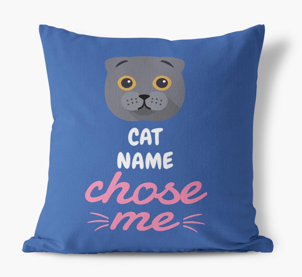 Chose Me: Personalized {breedCommonName} Canvas Pillow