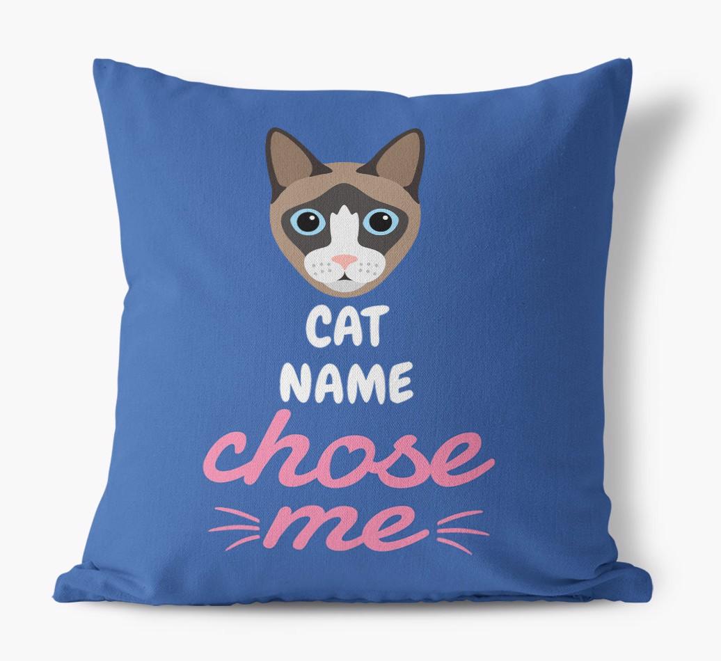 Chose Me: Personalized {breedCommonName} Canvas Pillow