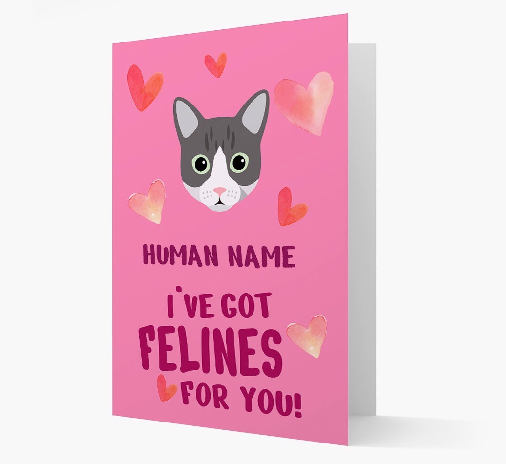'Felines For You' - Personalised {breedCommonName} Card