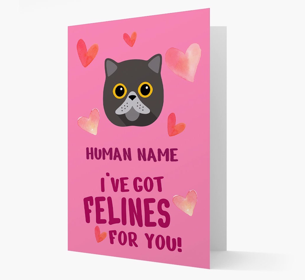 'Felines For You' - Personalised {breedCommonName} Card