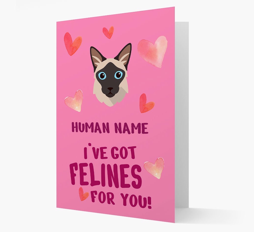 'Felines For You' - Personalised {breedCommonName} Card