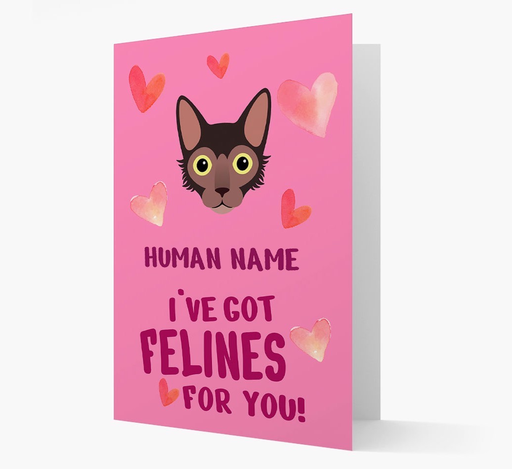 'Felines For You' - Personalised {breedCommonName} Card