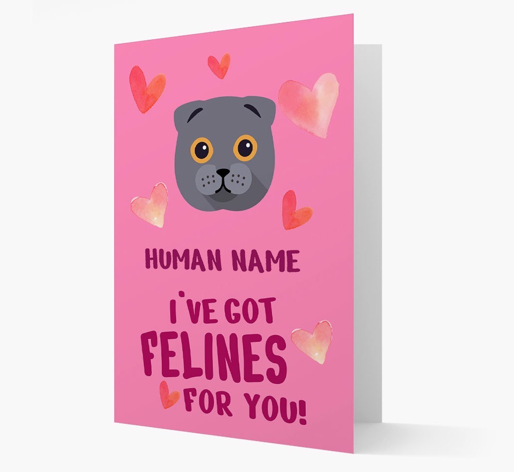 'Felines For You' - Personalised {breedCommonName} Card