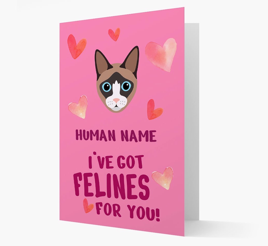 'Felines For You' - Personalised {breedCommonName} Card