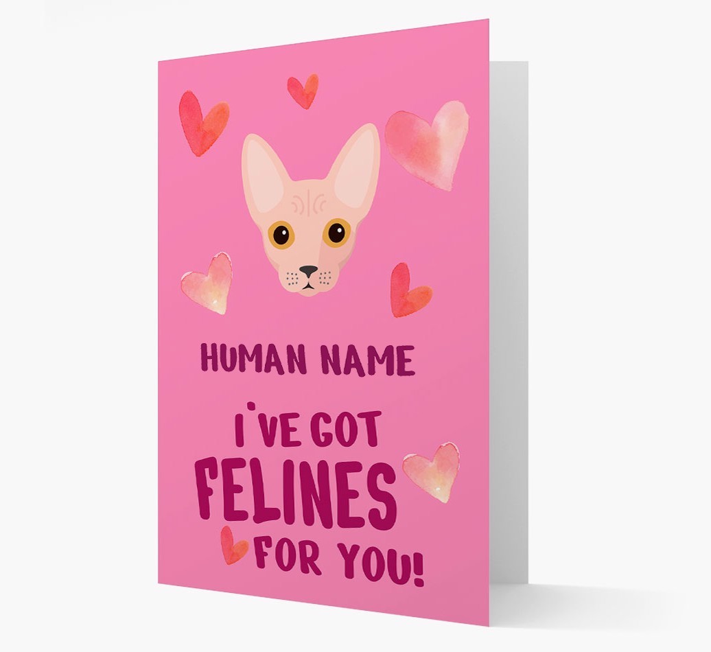 'Felines For You' - Personalised {breedCommonName} Card