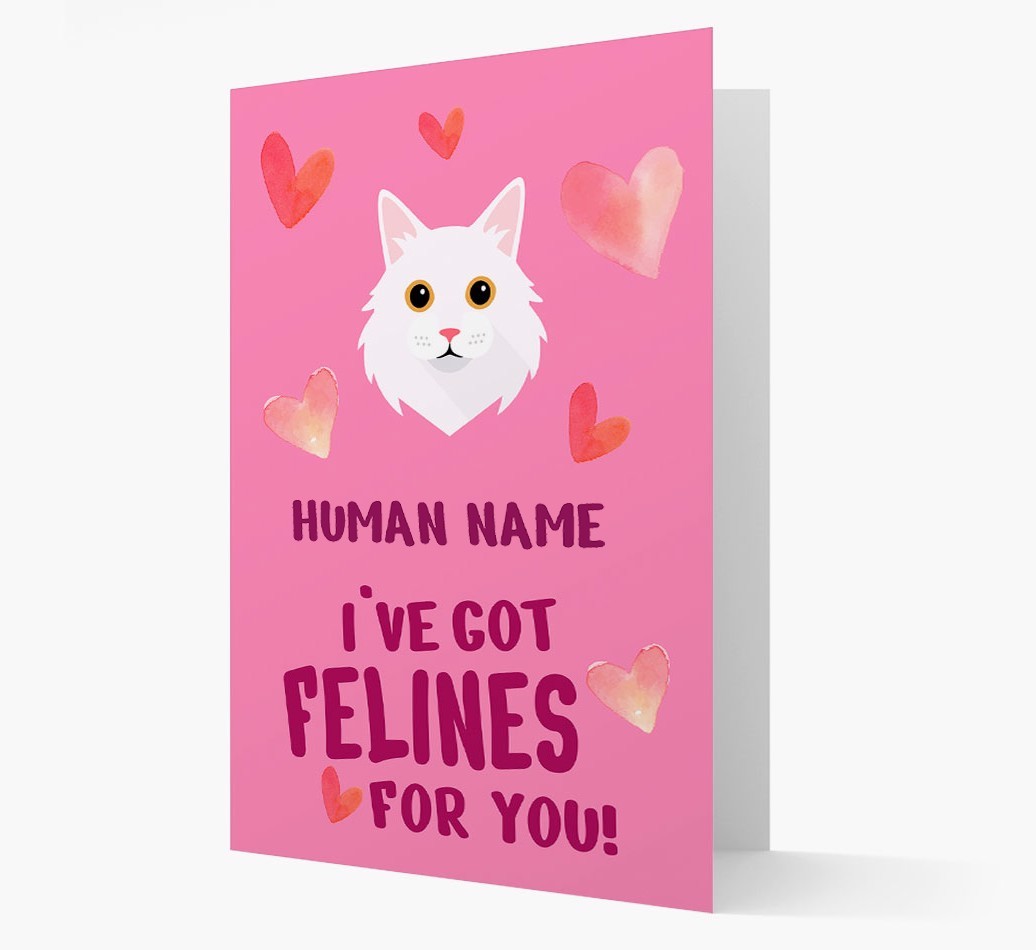 'Felines For You' - Personalised {breedCommonName} Card