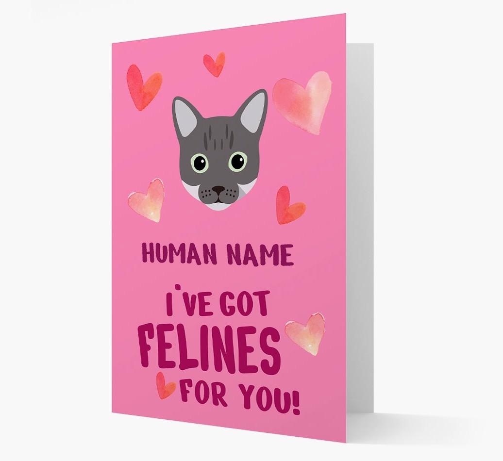 'Felines For You' - Personalized {breedCommonName} Card