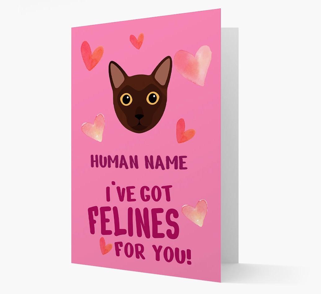 'Felines For You' - Personalized {breedCommonName} Card