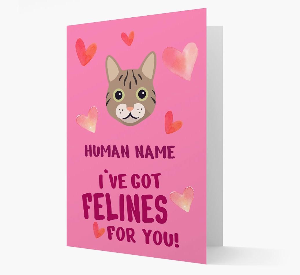 'Felines For You' - Personalized {breedCommonName} Card