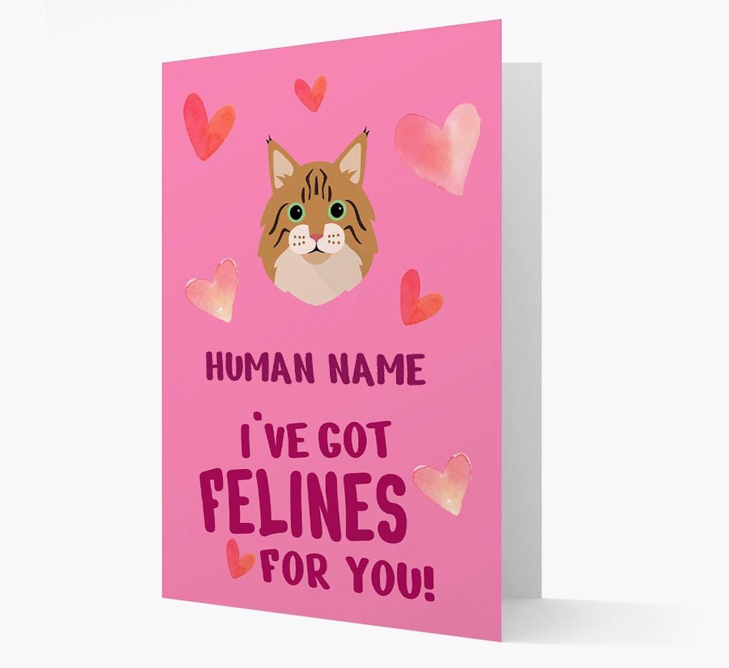 'Felines For You' - Personalized {breedCommonName} Card