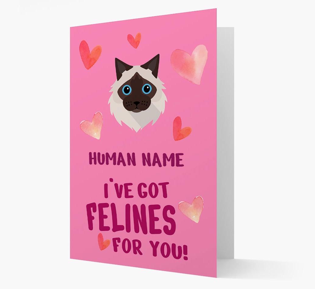 'Felines For You' - Personalized {breedCommonName} Card