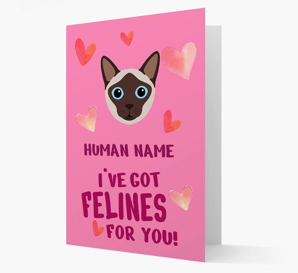'Felines For You' - Personalized {breedCommonName} Card