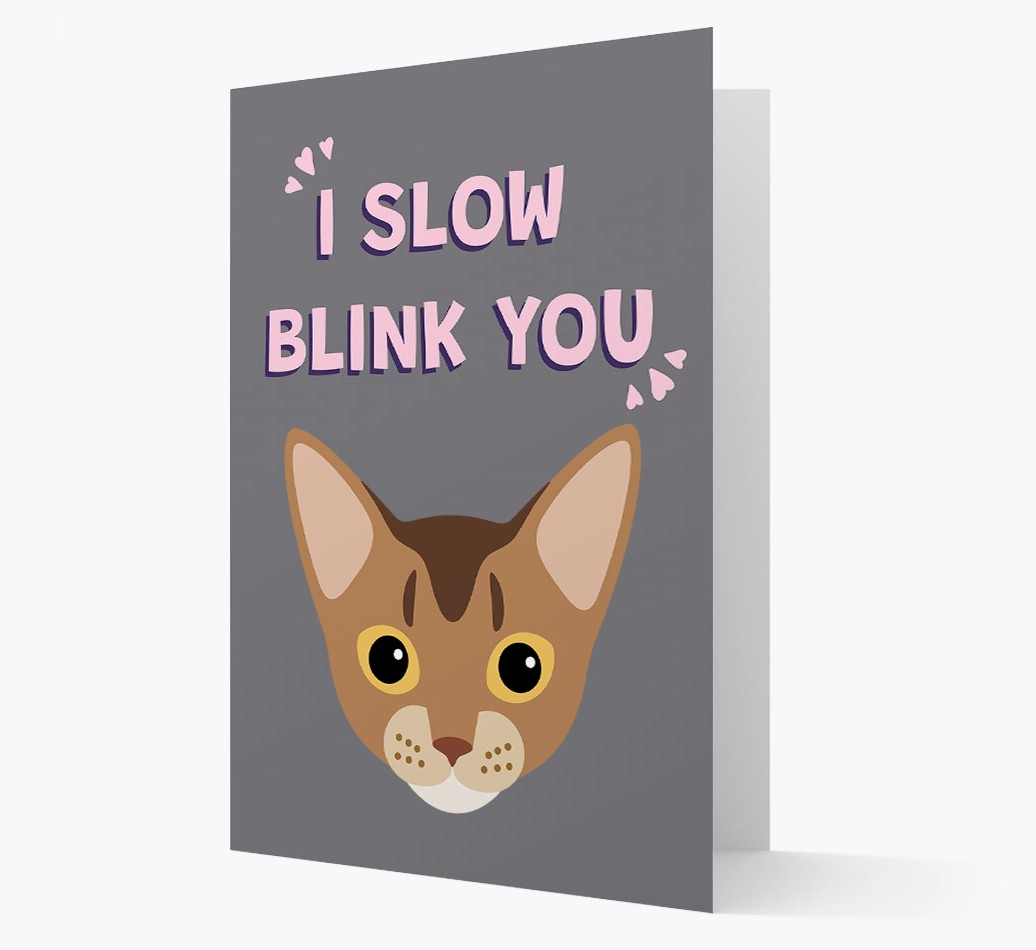 'I Slow Blink You' - Personalised {breedCommonName} Card